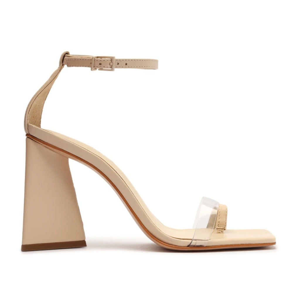 Schutz Avva Vinyl & Suede Sandal